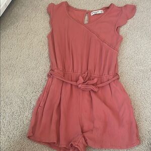 Abercrombie Kids Pink Flutter Sleeve Romper